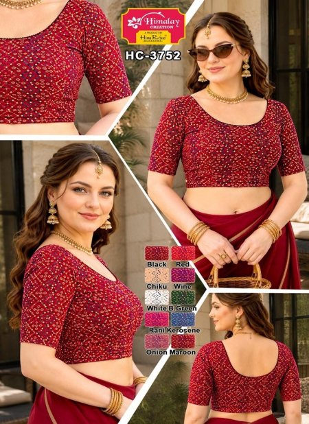 Hc 3752 Crush With Hand Embroidery Blouses